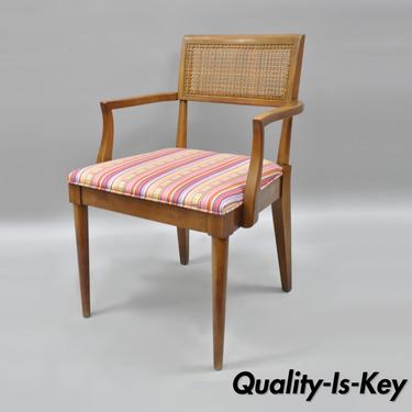 Vtg Mid Century Modern Walnut Cane Back Dining Armchair Chair Paul McCobb Style