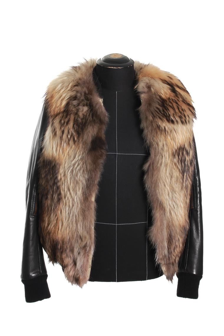 Balmain Raccoon Fur Leather Jacket | INA | Manhattan - New York, NY