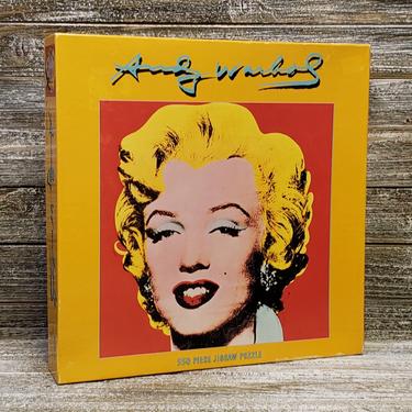 1990s Vintage Jigsaw Puzzle, Marilyn Monroe Andy Warhol Art, Shot Red Marilyn 1964, NEW in Box, Sealed, 550 Pieces 20×20, Vintage Toys 