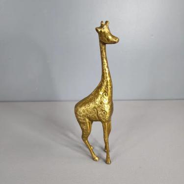 Brass Giraffe Sculpture 