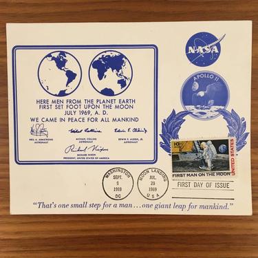 Vintage First Man On The Moon Stamp – First Day Of Issue!