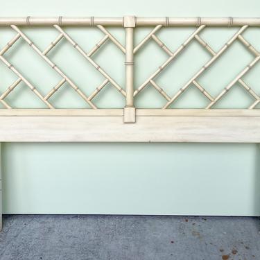 Chippendale Faux Bamboo Queen Headboard