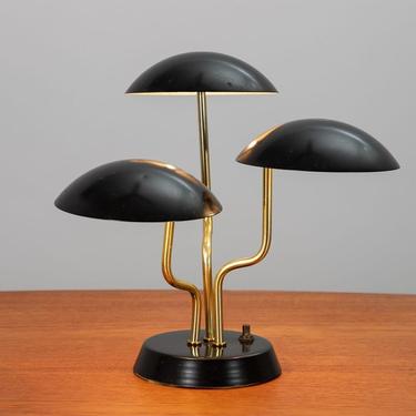 Black Three Shade Lamp by Gino Sarfatti 
