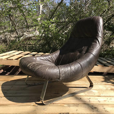 Salvage/Project Percival Lafer Leather EARTH Lounge Chair Vintage Mid-Century Modern REstore and REupholstery Job 