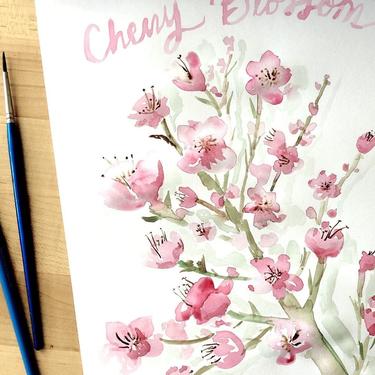 Paint Cherry Blossoms in Watercolor (with Outlines), A Virtual Workshop- March 31