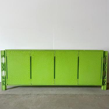 Mid-Century Modern Sculptural Green Sideboard 