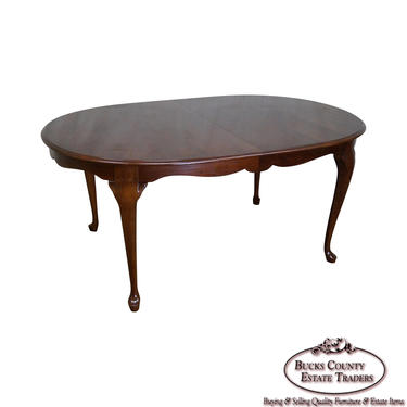 Pennsylvania House Solid Cherry Oval Queen Anne Dining Table 