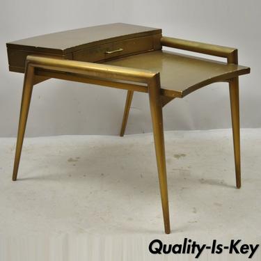 Weiman Mid Century Modern Atomic Era Two Tier Step End Table with Tapered Legs