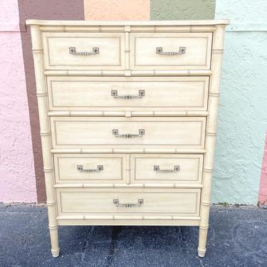 Faux Bamboo Tall Chest