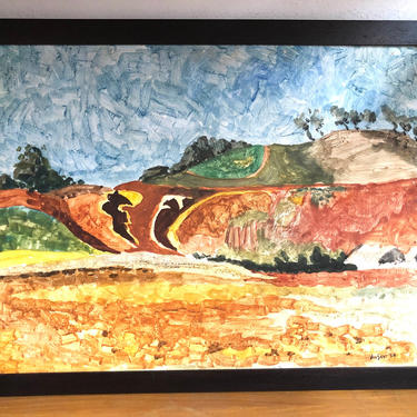 Original Tom Van Sant California Landscape Oil Painting, signed and dated 1958 