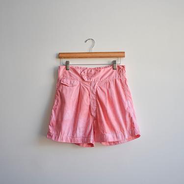 1950s Pink Cotton Gym Shorts 