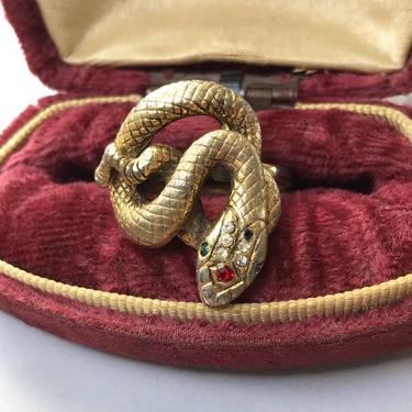 Gold Tone Snake Ring