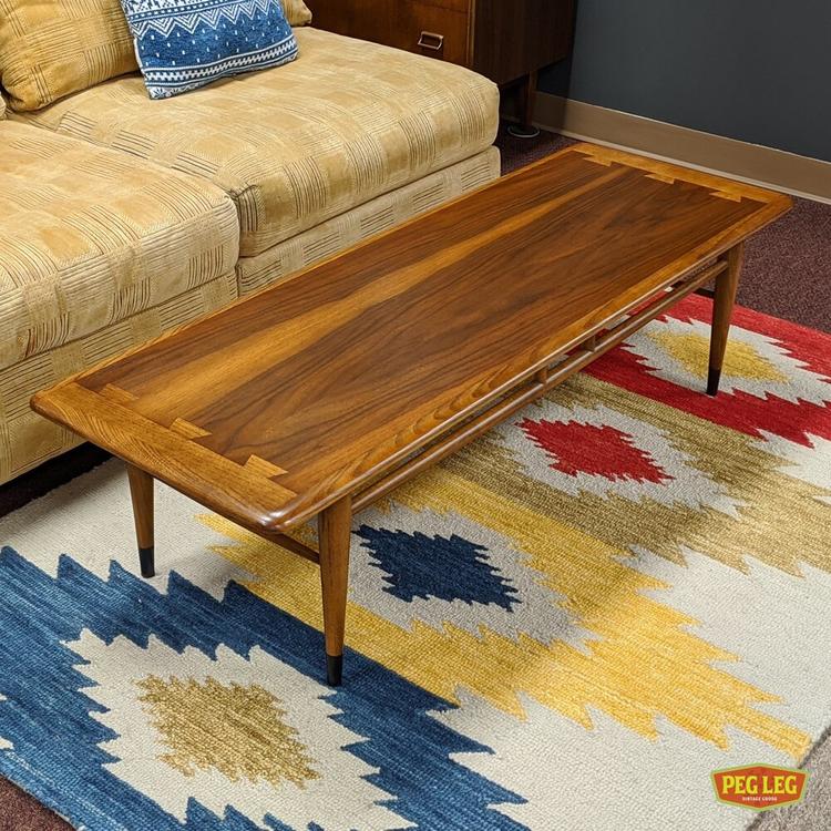 Mid-Century Modern walnut coffee table from the Acclaim collection by Lane