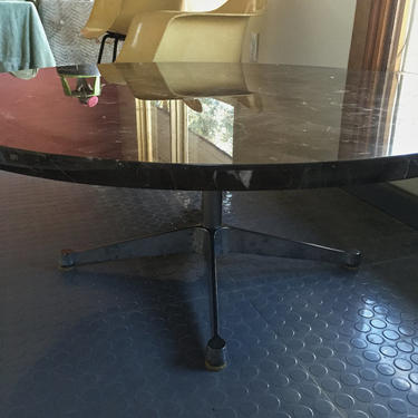 Tessellated Black Marble Eames Herman Miller Contract Coffee Table Mid-Century Modern MCM Cabin 