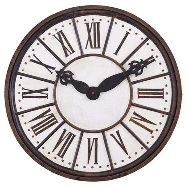 Decorative French Painted Tole and Iron Clock Face