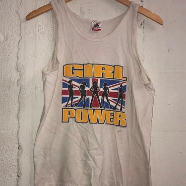 Vintage 90's Spice Girls Girl Power Tank Top T-Shirt. S 3056 