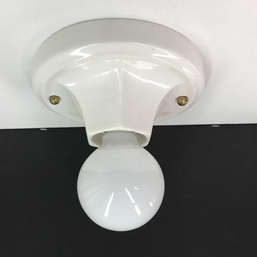 Porcelain Ceiling Fixture for Light Bulb Bath Kitchen Pantry bulb not included 