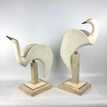 Pair Maitland-Smith Egret Sculptures 