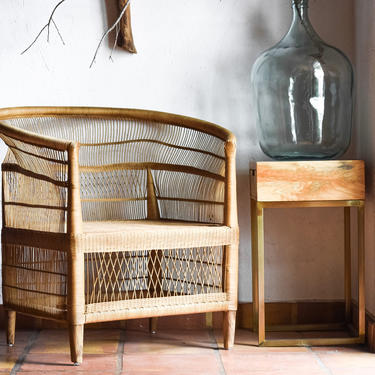 Malawi Chair, Rattan Armchair, Boho Chic Decor, Dining Chair, Bamboo Chair 