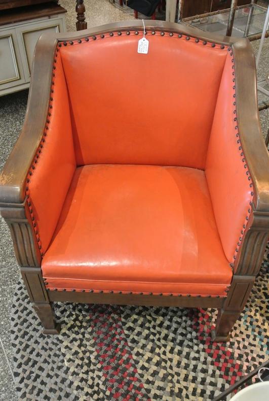                   Vinyl Orange Chair