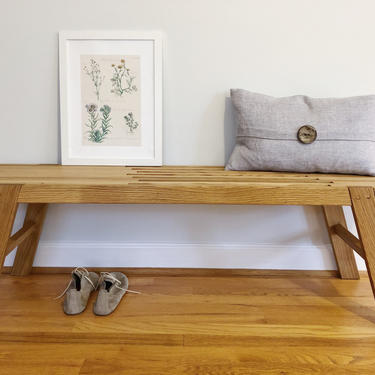 Entryway Bench - Pictured in White Oak 
