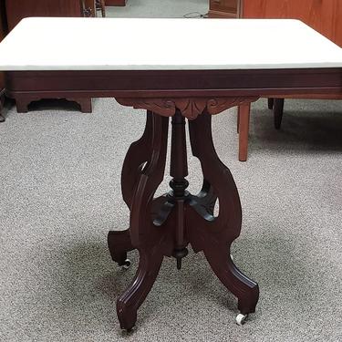 Item #AI16 American Victorian Mahogany Console Table w/ Marble Top c.1890s