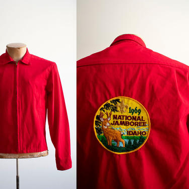 Vintage Boy Scouts of America Jacket / Red 1960s BSA Jacket / BSA Jacket XS / Vintage Idaho Jacket / Official Vintage Boy Scouts Jacket 