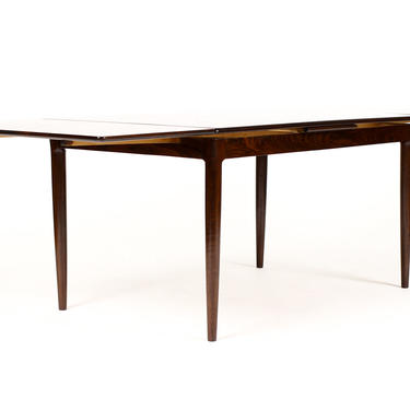 Danish Modern / Mid Century Teak Dining Table — Rectangular Draw Leaf — AM Mobler 
