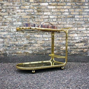 Deco Style Brass Serving Cart 