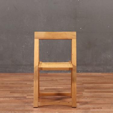 Cane-Seat A-Frame Folding Chair