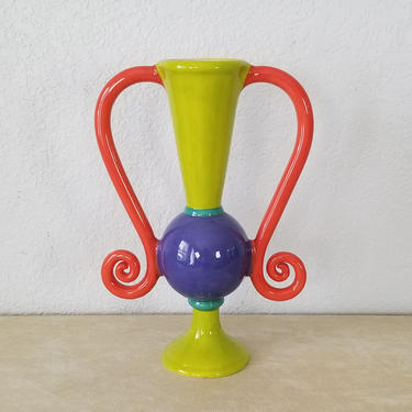1980 Harting Postmodern Art Pottery Vase . 