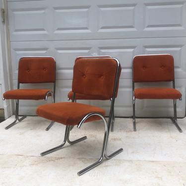 Vintage Modern Dining Room Chairs- Set of Four 