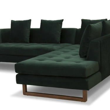 &#8220;Charles&#8221; Sectional (Right) in Stax Dark Green