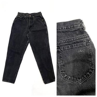 80s high waisted black jeans 