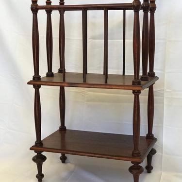 Free and Insured Shipping Within US - Vintage Solid Wood Magazine Organizer Storage Table 
