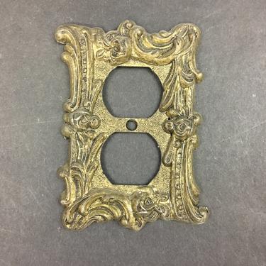 Vintage Brass Plated Outlet Cover
