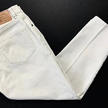 Vintage 1990s Women's EDDIE BAUER High Waist Light Gray Jeans ~ measure 25 x 26.5 ~ High Waist / Mom Jeans ~ size 1 Petite / 25 Waist 