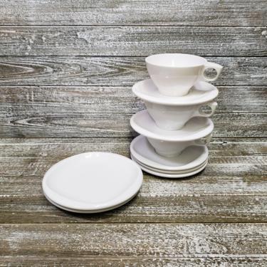 Vintage 1950s Boontonware Plastic Dishes, Bright White Dinnerware, Melamine Melmac Dish Set, Cups & Plates, Camping RV, Vintage Kitchen 