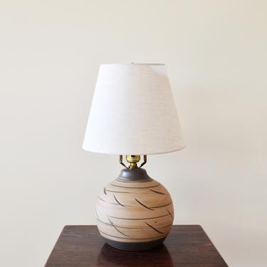Gordon and Jane Martz Handmade Ceramic Table Lamp for Marshall Studios USA | Antique Pottery Lighting | Mid Century Modern 