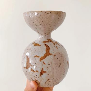 Coupe Vase in Cow Spot // handmade ceramic vase 