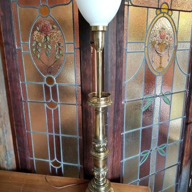Vintage Brass Hollywood Regency Table Lamp