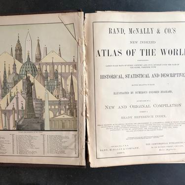 1888-9 Rand McNally &amp; Co New Indexed Atlas of the World Historical &amp; Descriptive