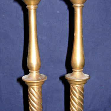Pair of Cast Brass Finials