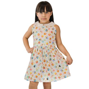 Girls Cupcake Pleated Dress - 2T, 4T, 6T, 8, 10 / Little Girls / Toddler Dress 