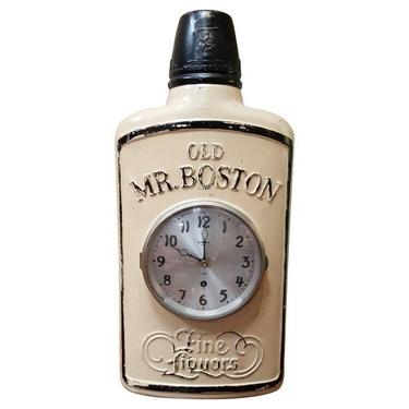 Old Mr. Boston Whiskey Advertising Clock 