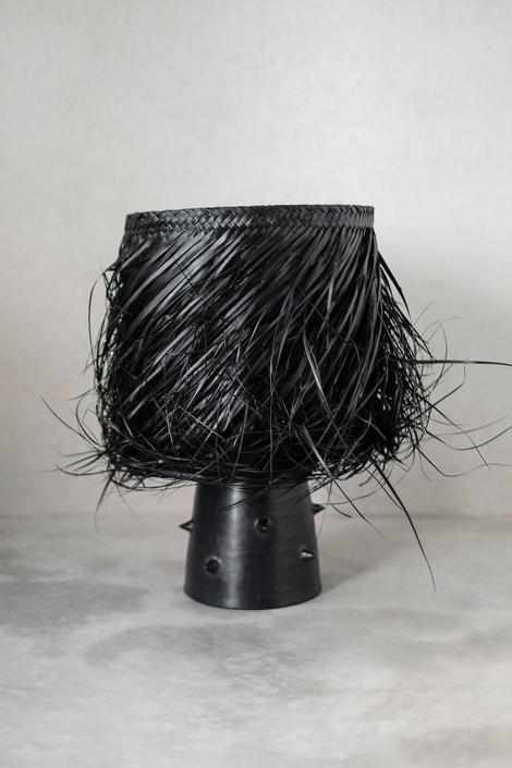 Black Palm Table Lamp 