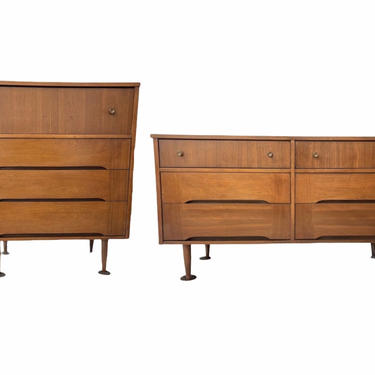 Free and Insured Shipping Within US - Mid Century Modern Dresser Bedroom Set 