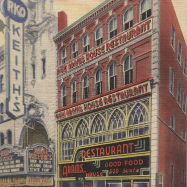 The New Adams House Restaraunt, Washington Street, Boston, MA Vintage Postcard 