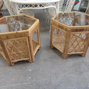 Island Style Bamboo Side Tables