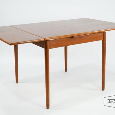 Danish Dining Table with Integrated Leaves